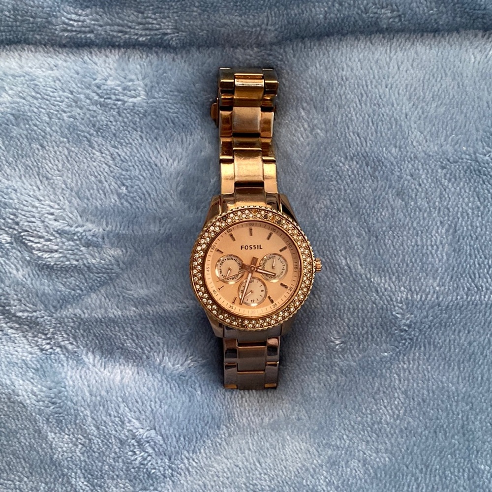 Rose Gold Fossil Watch
